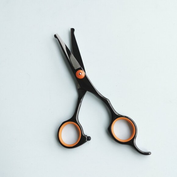 Pet Grooming Scissors Set Round Tip Straight Curved Thinning Shears Comb Kit - Picture 4 of 8